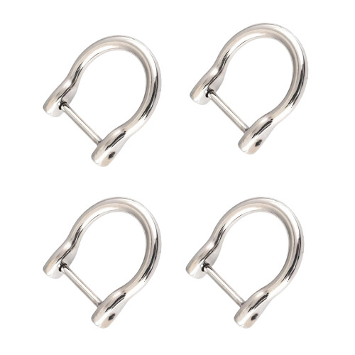 4Pcs Heavy Duty U-Shape Hook Buckles For Backpacks Bag-silver