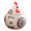 Colorful Underglaze Chicken Condiment Holder-Blue 1