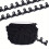 Sewing Collar Closure 20Yard Long Elastic Button Straps-Black 1