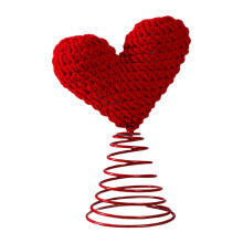 Easy Install Red Festival Heart Tree Toppers Star With Spring