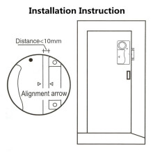 2X Capteur D'Ouverture de Porte Sans Fil Temporisation Alarme de Porte Capteur de Porte Porte et Fenêtre Alarme de Sécurité Sécurité à Domicile