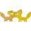 Cookie Cutter Set Animal Shape Food Grade Plastic-Fox style 1