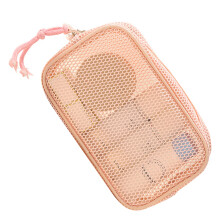 Mesh Toiletry Bag With Airflows Ventilation For Gym Travel-Pink