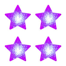 Set van 4 kunststof Twinkles Star Dance-Paars paars licht