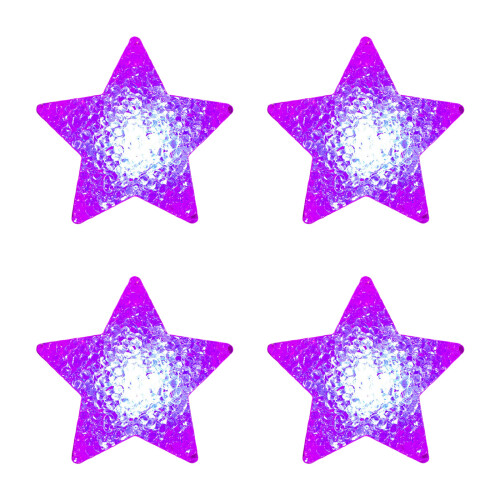 4Pcs Plastic Star Stage Lights Durable and-Purple purple light