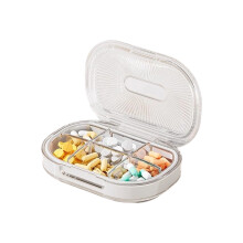 Miniature Drugs Storage Organizers 6 Sections Non Toxic-White