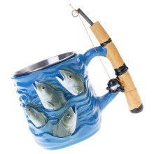 Angeln Becher Keramik Kaffeetasse Reise Kaffeebecher-1Stk