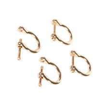 4Pcs Removable Alloy U-Shape Shackles Hook 20mm Diameter-Gold