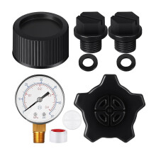 Pool Pressure Gauge and Sand Filter Drain Cap Kit with Accurate Monitoring and LeakProof Seal