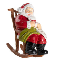 Weihnachtsmann-Liegestuhl aus Kunstharz, Weihnachtsdekoration,
