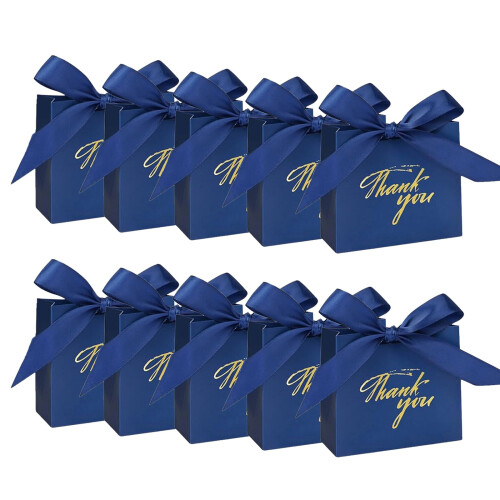 Durable Cardboard Gift Packaging Box-Dark Blue With Blue