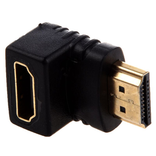 3X  Adapter 90 Degree Right Angle L - Type (Bottom)Black 1