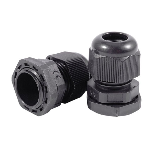 200 x Black Plastic Waterproof Connector PG11 5-10mm Diameter Cable Gland 1