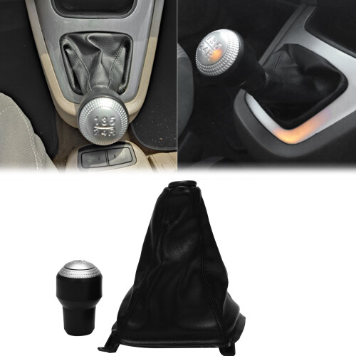 5 Speed Gear Shift Knob Leather Boot for  Tucson 2004 2005 2006 2007 2008 2009 1