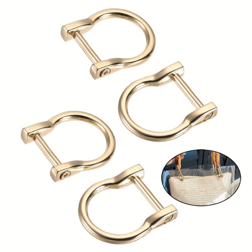 4Pcs U-Shape Shackles 20mm Diameter Screw on-gun black 2
