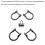 4Pcs Removable Alloy U-Shape Shackles Hook 20mm Diameter-Gold 5