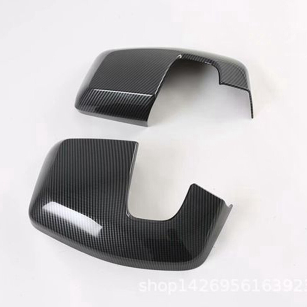 Car Carbon Rear View Rearview Side Glass Mirror Cover Trim Side Mirror Caps For Transit 2017 Tourneo Custom 2016 6034124990811