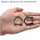 4Pcs U-Shape Shackles 20mm Diameter Screw on-gun black 6