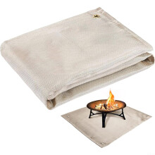 Fireproof Grill Mat 39.4x39.4in 932F Heat Resistant Fiberglass BBQ Mat for Deck Patio Lawn Protection