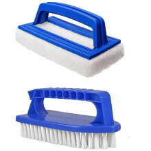 Pack of 2 Vinyl Pool Cleaning Brush with Sponge and Eraser for Gentle Liner Care and Stain Removal