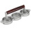 Slider Burger Press with Three Slots Triple Patty Maker, Red Beech Handle Compact Mini Burger Press 1