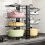 Cookware Shelf Adjustable Carbon Steel Rack-8 lines laid flat 3