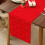 3D Quilted Plush Christmas Tree Pattern Table Runner-275cm Red 5