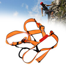 Orangene Kletter-Sicherheitsgurt, Hohe Tragkraft, Verstellbar, 50-124cm