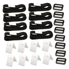 Pool Cover Reel Straps Replacement Kit with Buckles for Solar Blanket Attachment and Secure Hold
