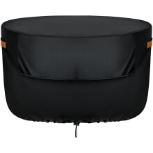Fire Pit Cover 36x20 Inch Waterproof Heavy Duty Round Outdoor Fire Pit Table and Bowl Protection
