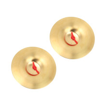 Brass Crash Cymbal Pair for Kids & Adults – 14.7cm Yellow Percussion Instrument
