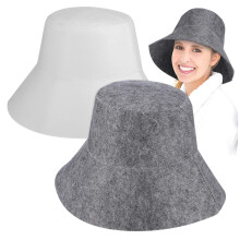 2pcs Felt Sauna Hat Set for Men and Women HeatResistant Hair Protection Spa Accessory