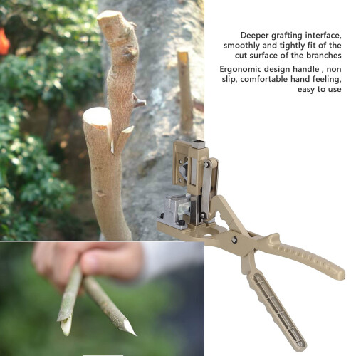 V Cut Grafting Tool with Ergonomic Pruning Shears for Fruit Trees, Precise Dual Function Cutter 1