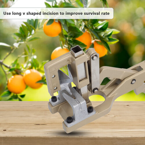 V Cut Grafting Tool with Ergonomic Pruning Shears for Fruit Trees, Precise Dual Function Cutter 2