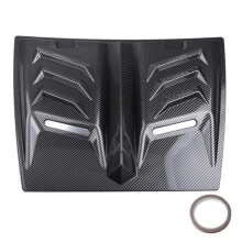 Universal Car Hood Scoop Air Flow Vent Cover, Carbon Fiber Pattern, Sporty Look, Easy Installation