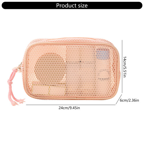 Large Capacity Travel Cosmetic Organizer Breathable Mesh-B 1