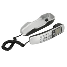 KXT888CID Wall Phone Corded Landline with LCD Display, Silver