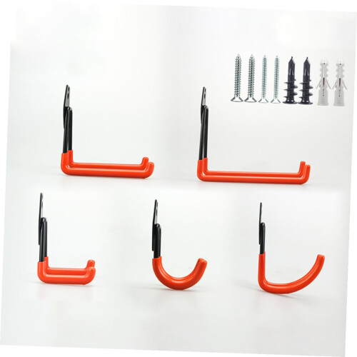 2pcs Heavy Duty Garage Storage Hooks Wall Mount with AntiSlip Grip for Tools Ladders 1