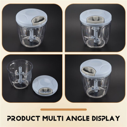 Food Chopper Manual Hand Pull Large 5 Blades Small String Speedy Processor Meatball Chili Garlic Master