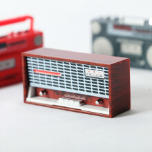 1:12 Dollhouse Miniature Furniture Radio Model Recorder Player Decor DollHouse Retro Radio Recorder Player A
