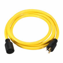 10ft Generator Extension Cord NEMA L530P to L1430R Adapter, 30A 125/250V Outdoor Use