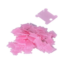 200Pcs Pink Plastic Floss Bobbin Storage for Household DIY Sewing