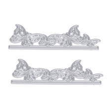 2Pcs Carbon Steel Butterfly Border Cutting Dies for DIY Engraving