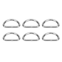 100Pcs Iron D Rings 10x6mm Silver for Bags & Clothing Accessories