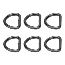 100Pcs Iron D Rings 10x6mm Gray Sturdy Bag & Clothing Accessories