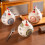 Colorful Underglaze Chicken Condiment Holder-Blue 6