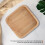 Square Rubber Wood Salad Bowl 21cm, Thick, Kitchen Tableware 4