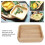 Square Rubber Wood Salad Bowl 21cm, Thick, Kitchen Tableware 6