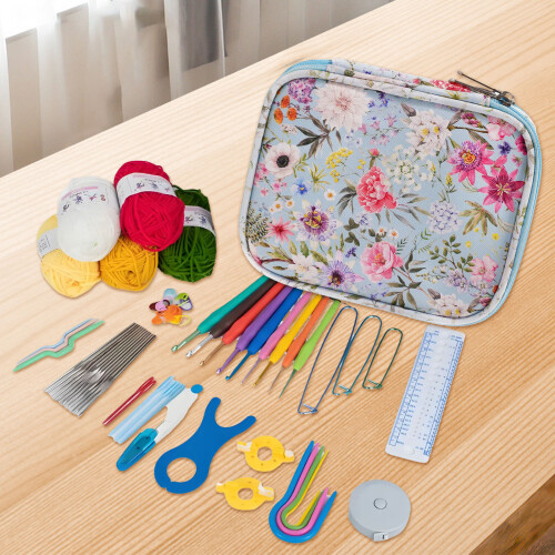 Multifunction Fabric Crochet Hook Organiser Portable Knitting 1