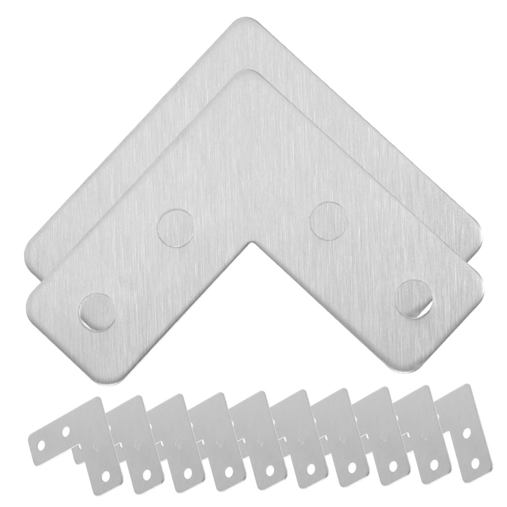 40Pcs Stainless Steel Angle Brackets Heavy Duty Corner Braces For Shelves And Furniture Support 9455672210454